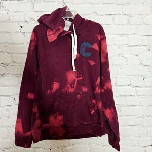 CHAMPION Mens Size M HOODY SWEATSHIRT Tie Dye Logo COOL HOODIE EUC
